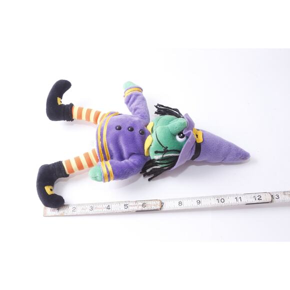 Halloween, Witch, Stuffins, 12x8", Violet Hat, Plush, Soft, Toy, Figure, Vintage - Picture 4 of 6